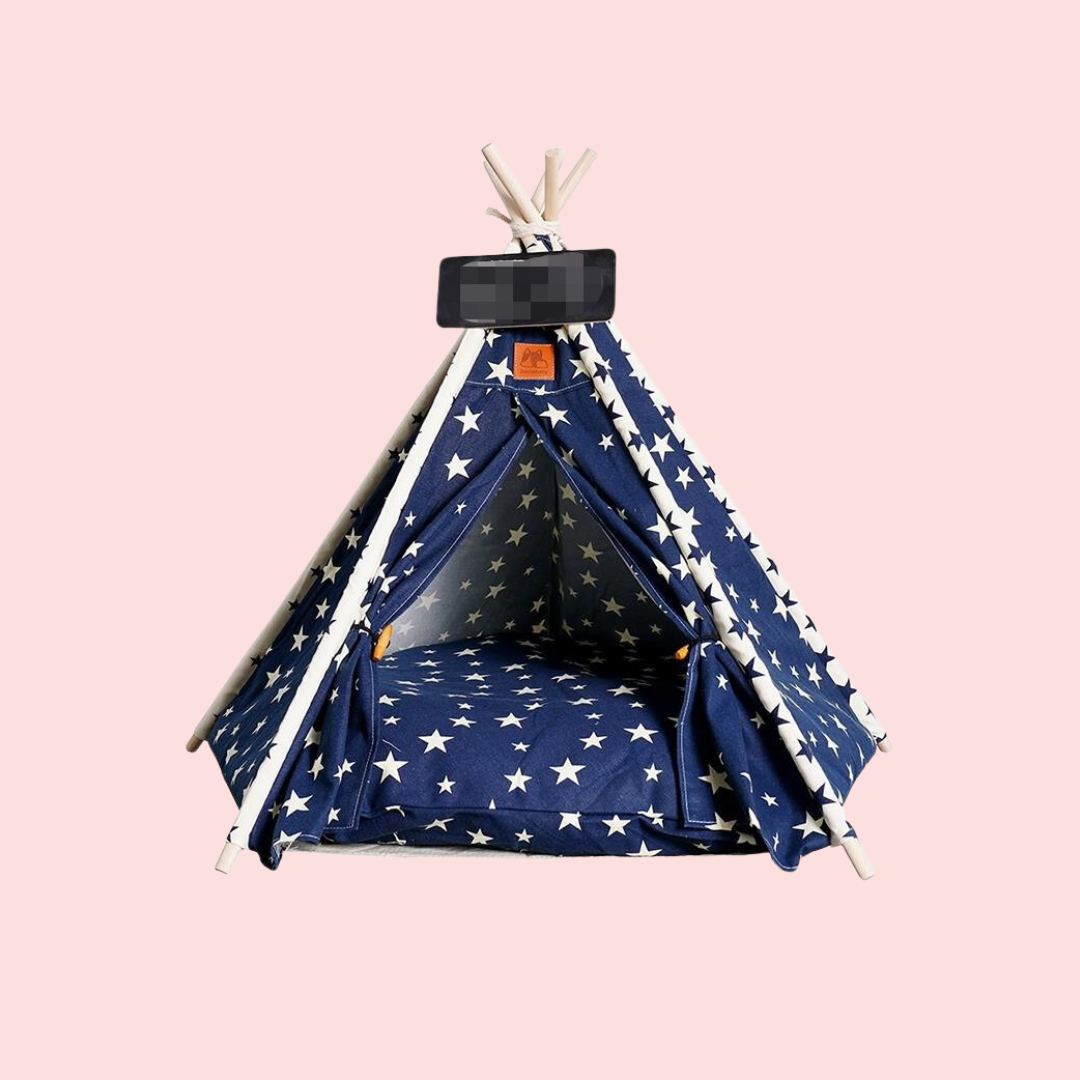 Blue/Stars Design Pet Teepee