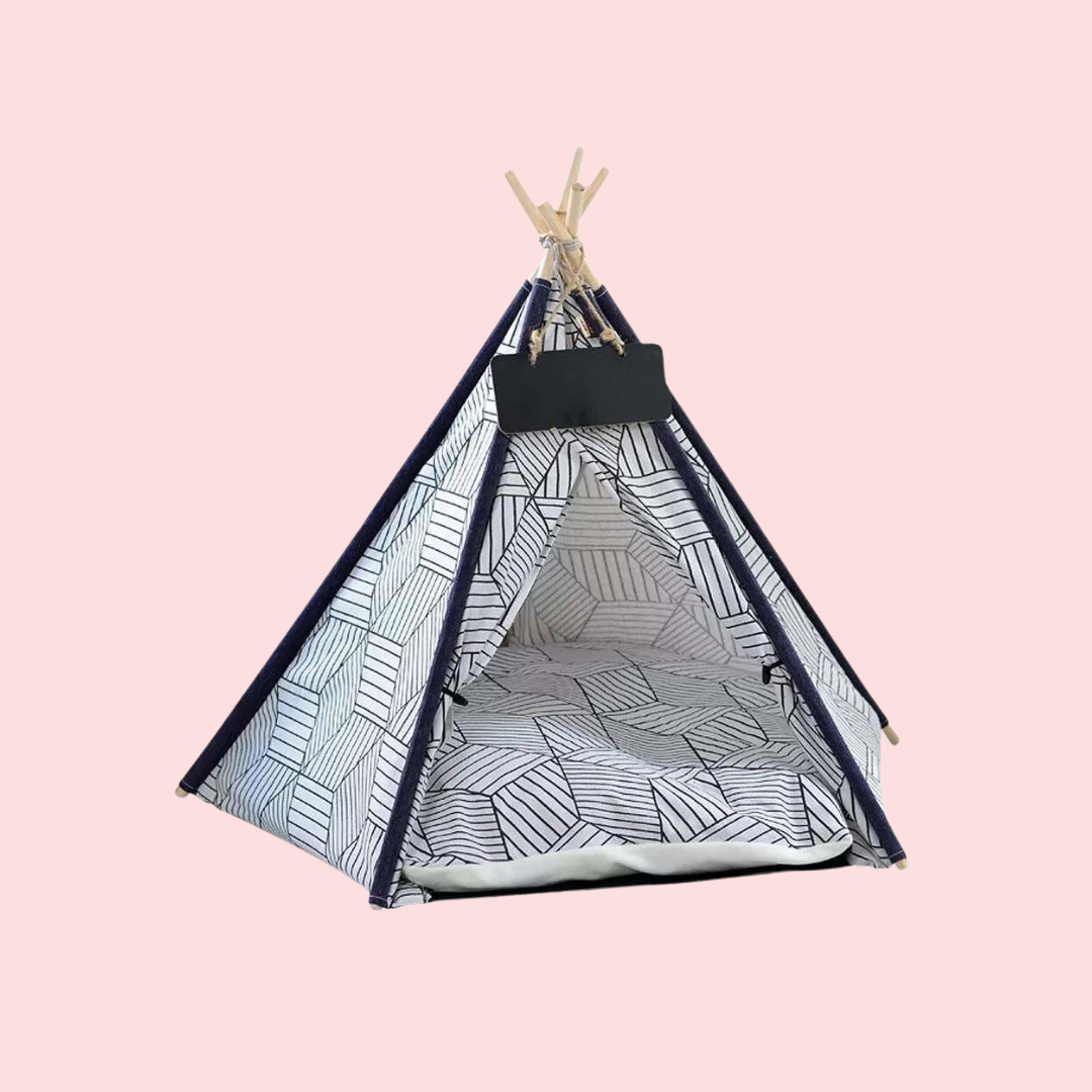 Blue/White Design Pet Teepee